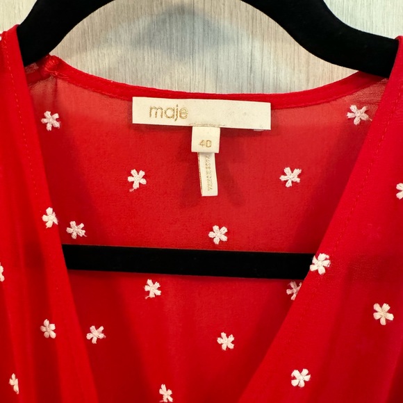 Maje red dress size 40 - Picture 7 of 8